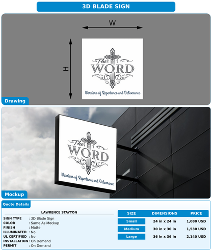 CUSTOM MOCKUP SIGN FOR Lawrence Stayton