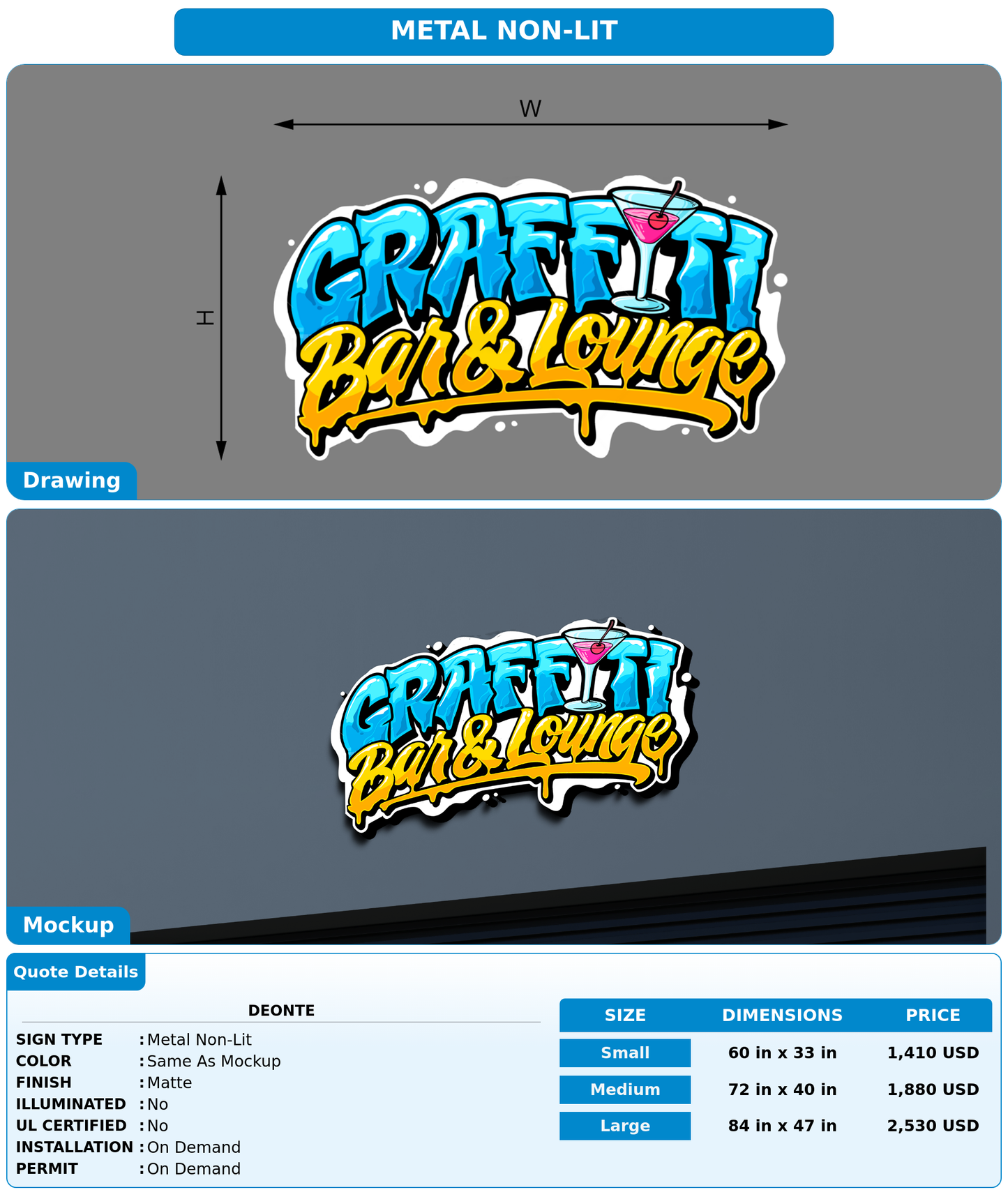 CUSTOM MOCKUP SIGN FOR Deonte