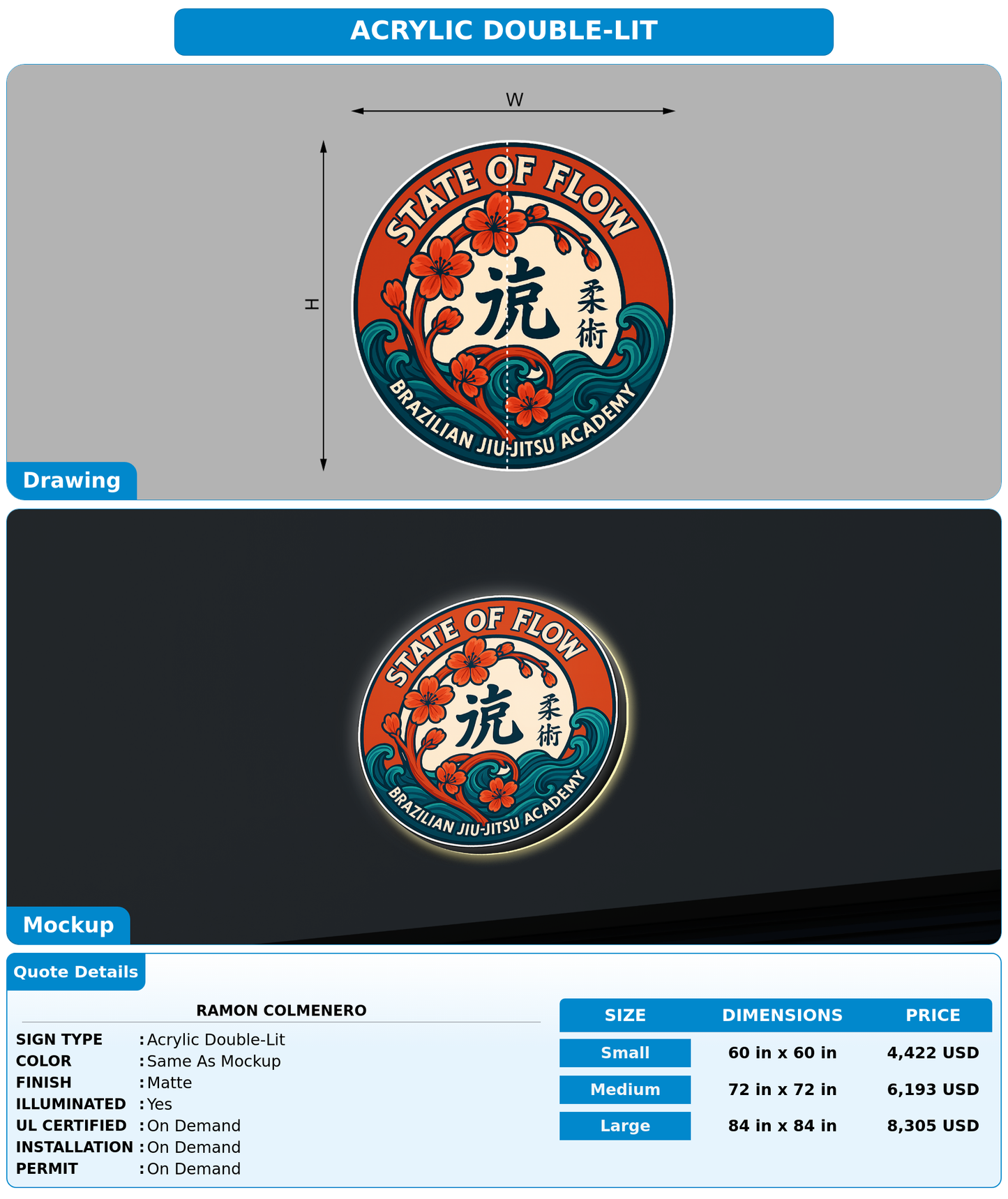 CUSTOM MOCKUP SIGN FOR Ramon colmenero