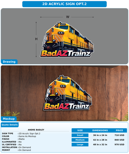 CUSTOM MOCKUP SIGN FOR Andre Badley