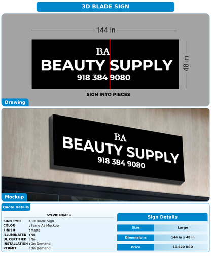 CUSTOM MOCKUP SIGN FOR Sylvie NKAFU