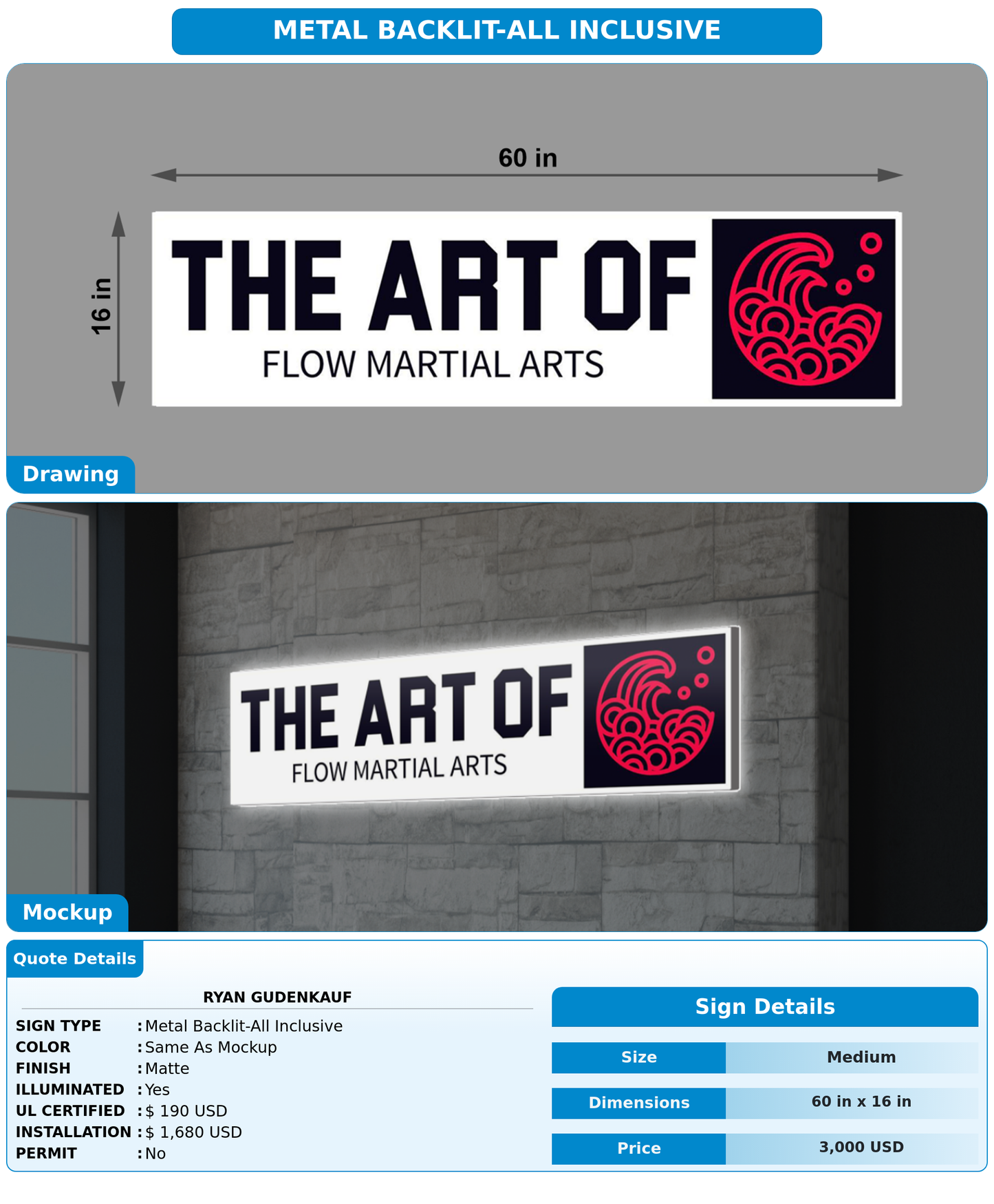 CUSTOM MOCKUP SIGN FOR Ryan Gudenkauf