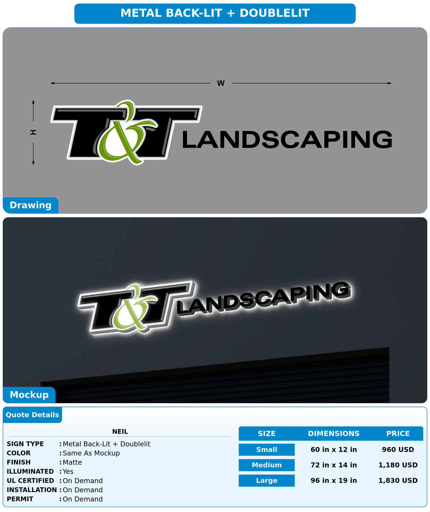 CUSTOM MOCKUP SIGN FOR Neil