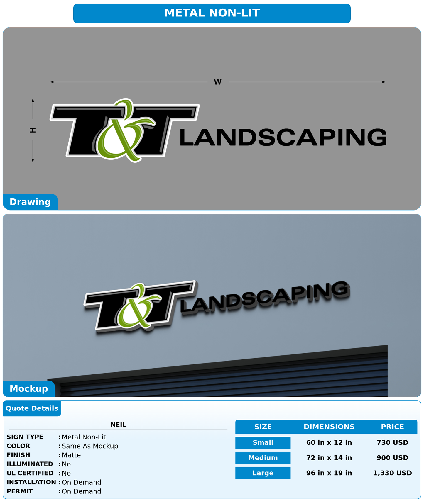 CUSTOM MOCKUP SIGN FOR Neil