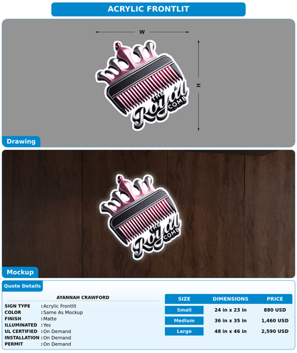 CUSTOM MOCKUP SIGN FOR Ayannah Crawford
