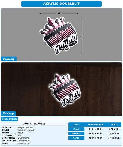 CUSTOM MOCKUP SIGN FOR Ayannah Crawford