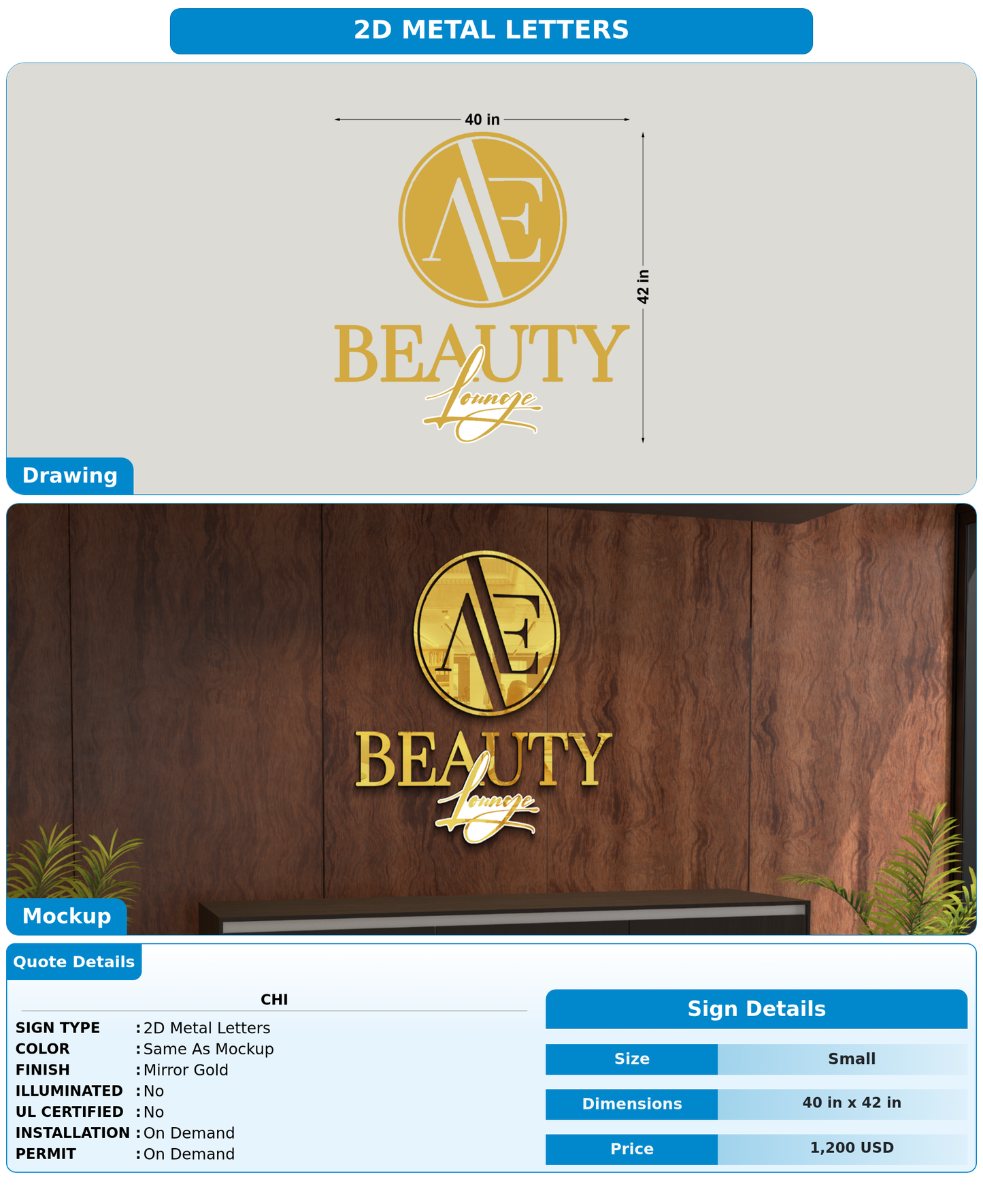 CUSTOM MOCKUP SIGN FOR Chi