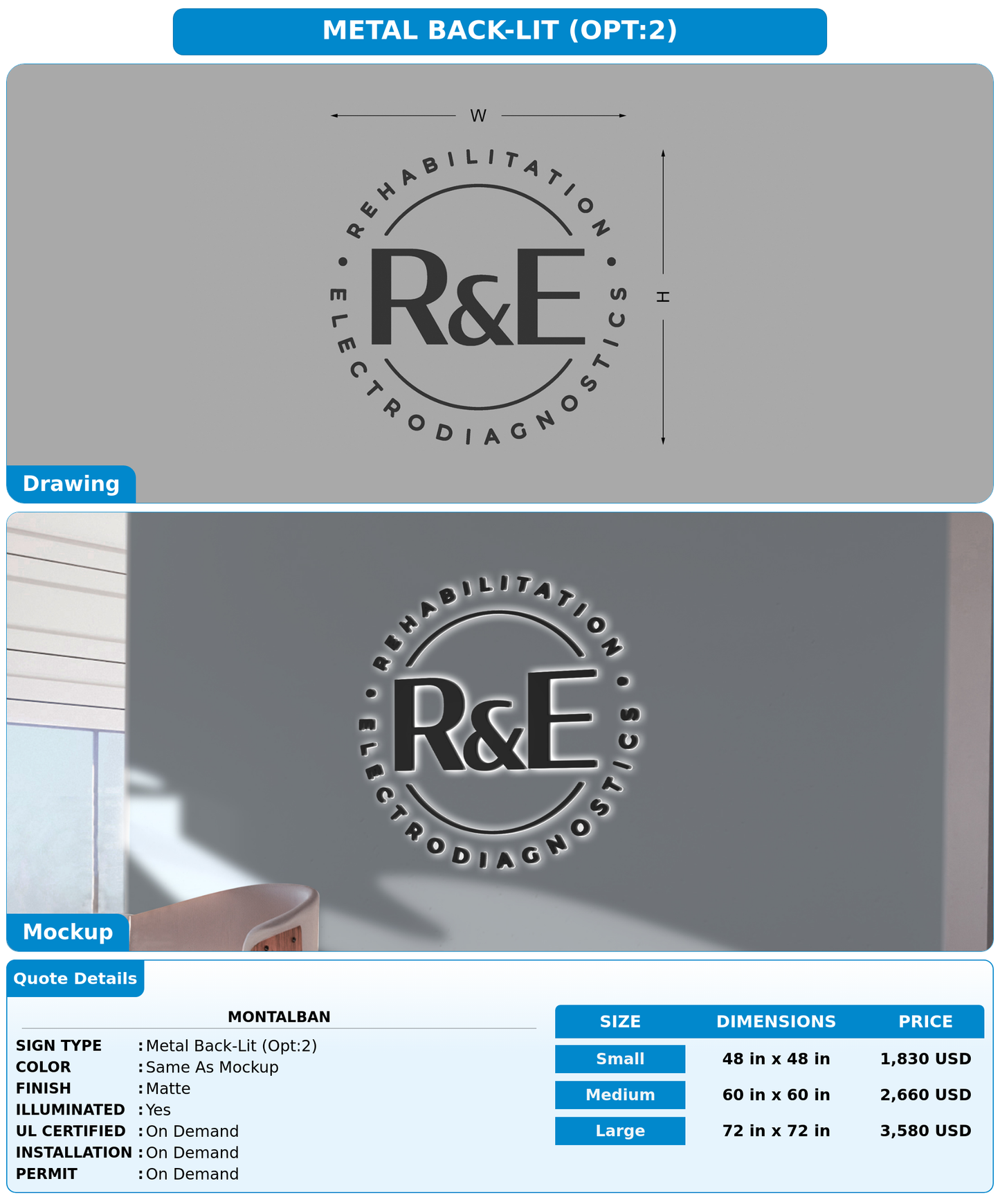 CUSTOM MOCKUP SIGN FOR Montalban