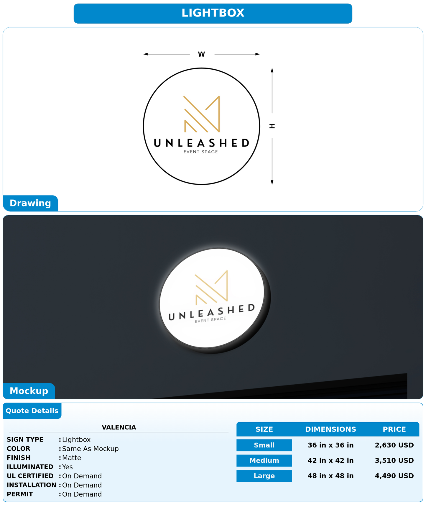 CUSTOM MOCKUP SIGN FOR valencia