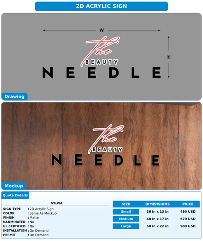CUSTOM MOCKUP SIGN FOR Sylvia