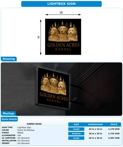 CUSTOM MOCKUP SIGN FOR Aubree Nagel