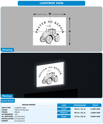 CUSTOM MOCKUP SIGN FOR Megan Prater