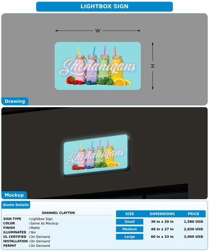 CUSTOM MOCKUP SIGN FOR Shannel Clayton