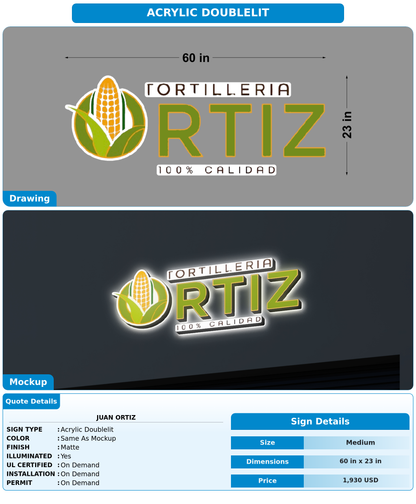 CUSTOM MOCKUP SIGN FOR Juan Ortiz