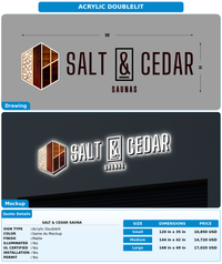 CUSTOM MOCKUP SIGN FOR Salt & Cedar Sauna