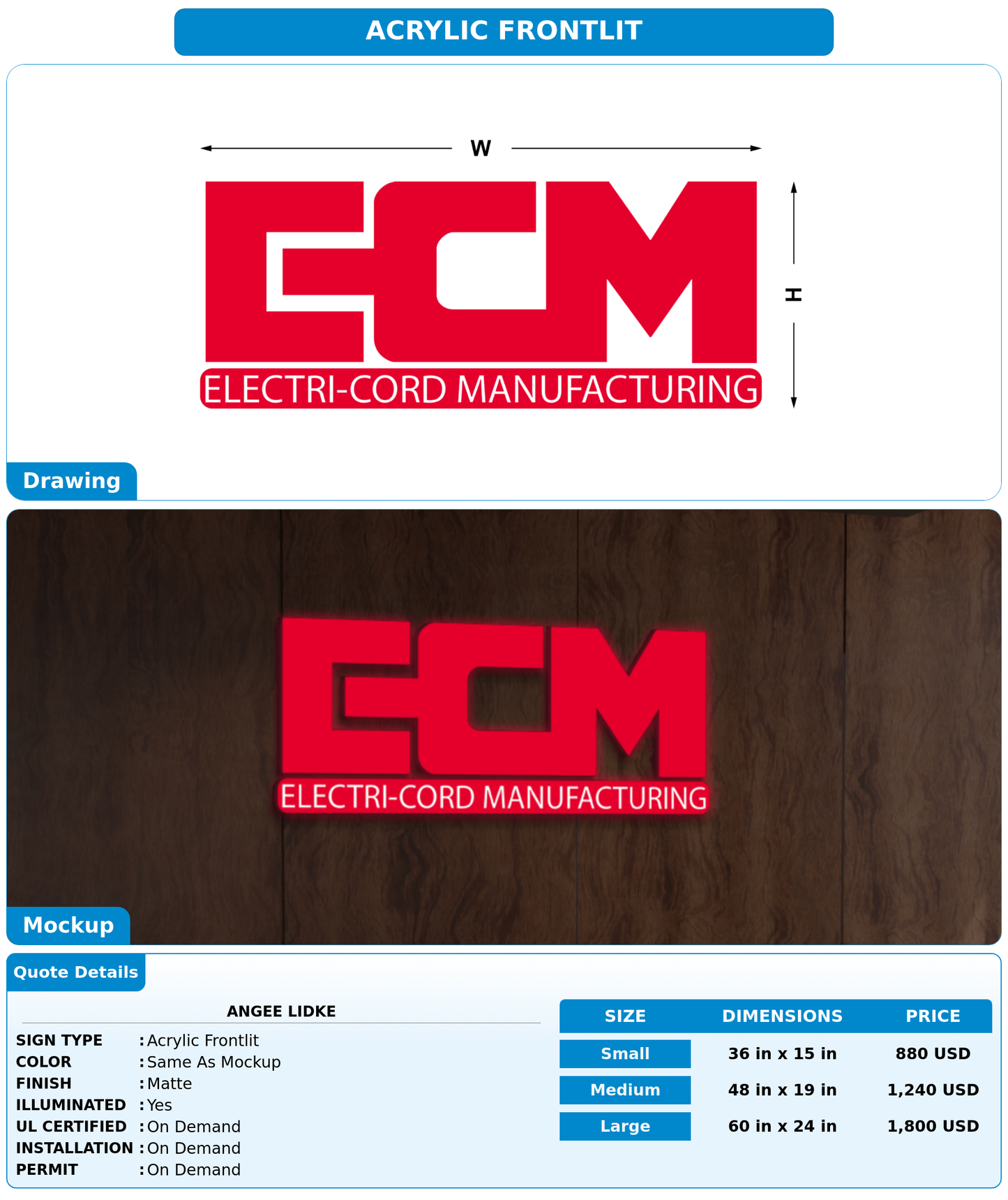 CUSTOM MOCKUP SIGN FOR Angee Lidke