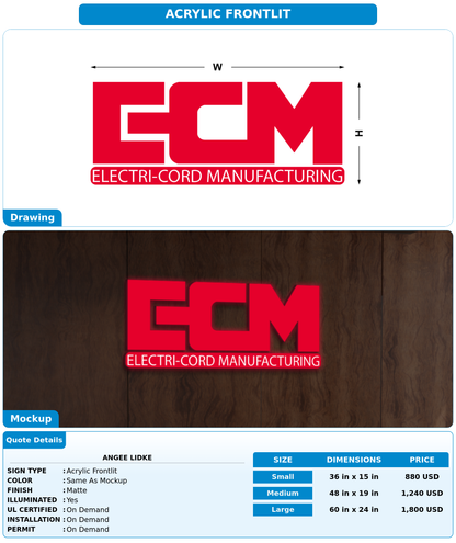 CUSTOM MOCKUP SIGN FOR Angee Lidke
