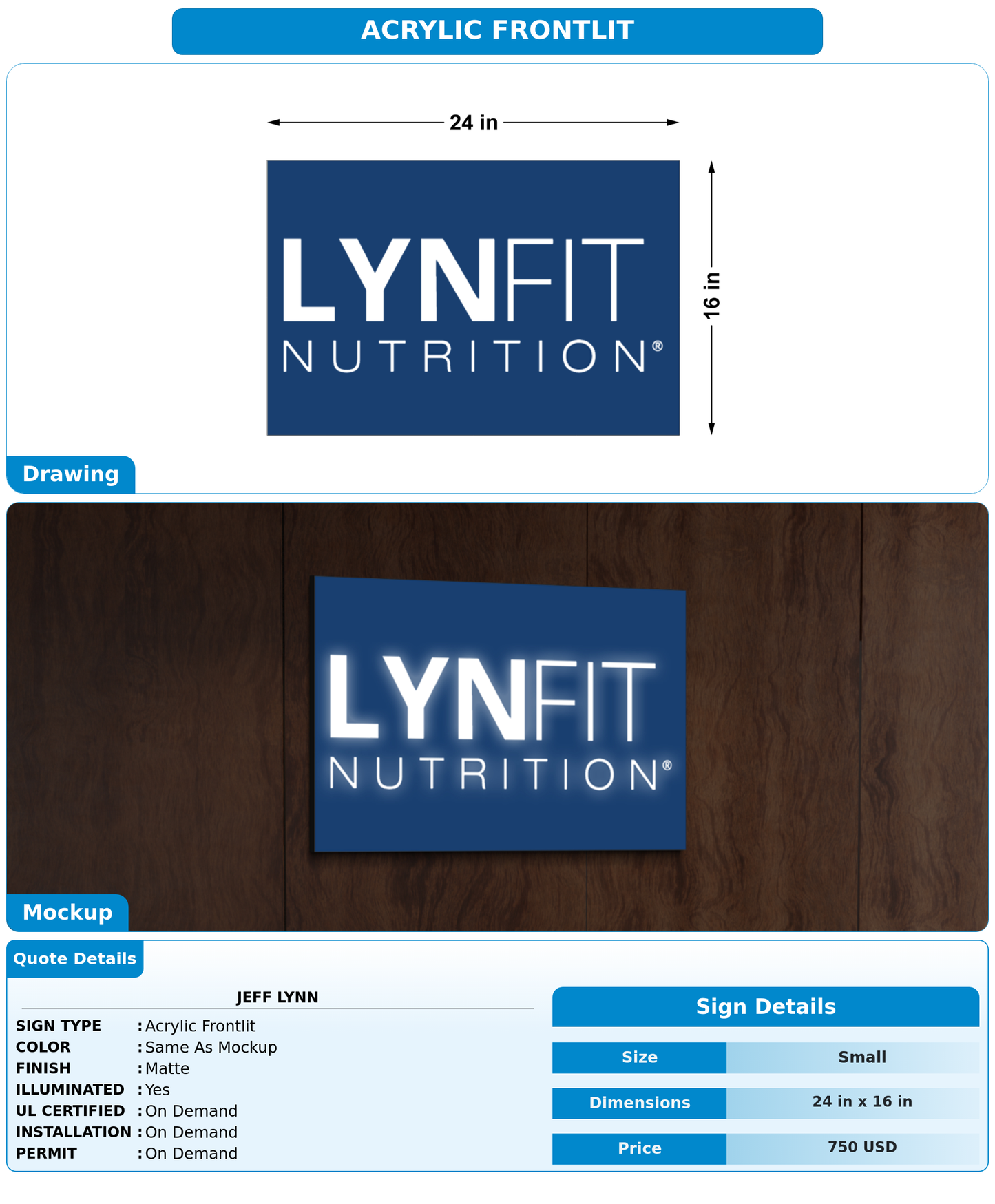 CUSTOM MOCKUP SIGN FOR Jeff lynn