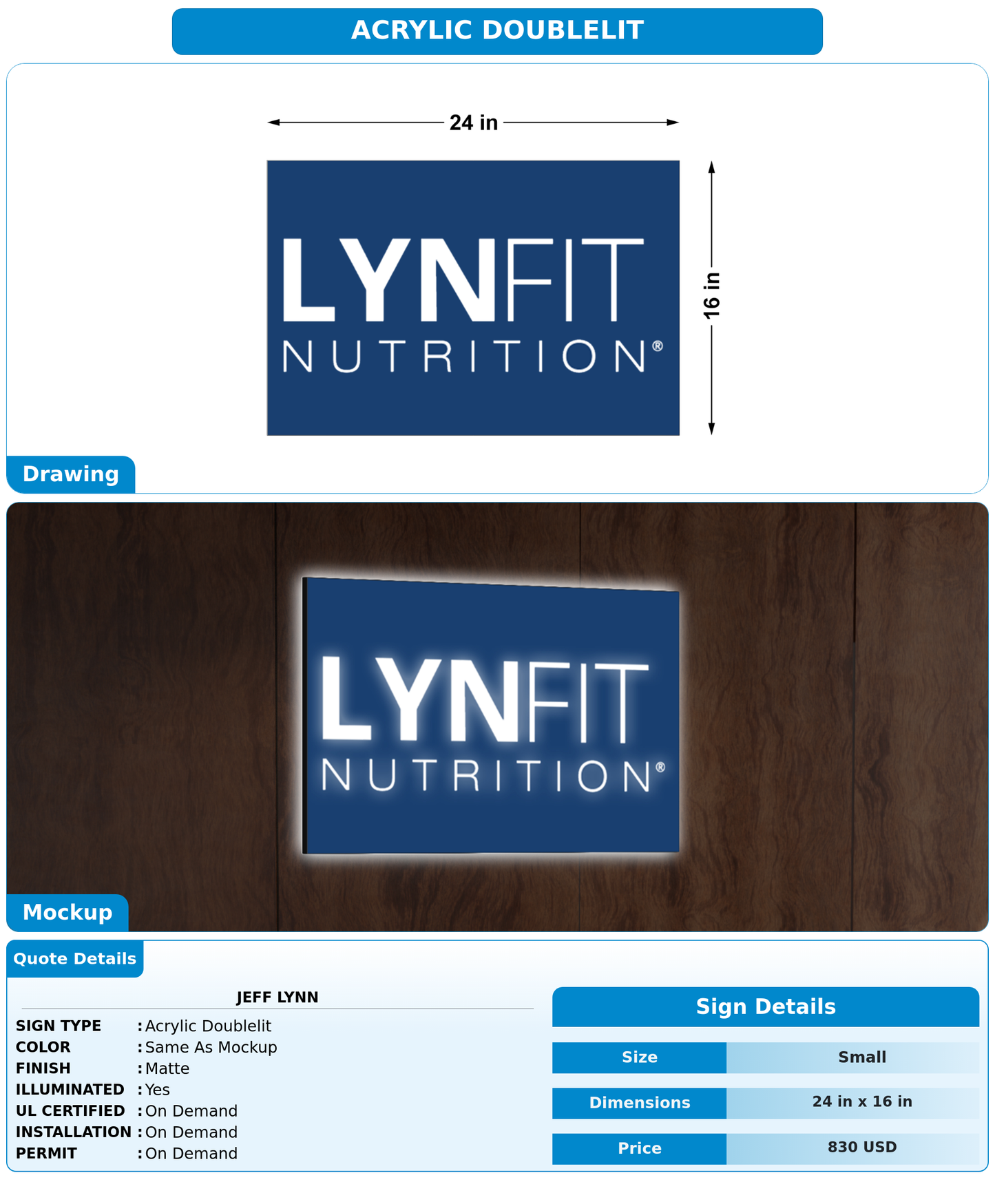 CUSTOM MOCKUP SIGN FOR Jeff lynn