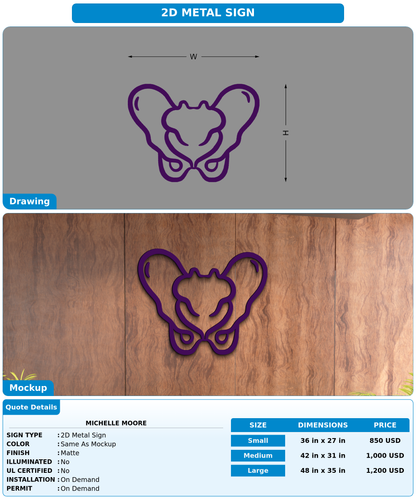 CUSTOM MOCKUP SIGN FOR Michelle Moore