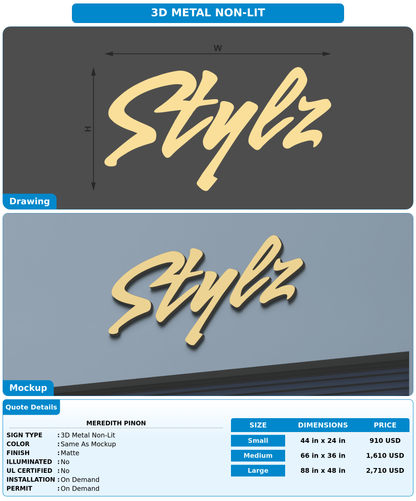 CUSTOM MOCKUP SIGN FOR Meredith Pinon