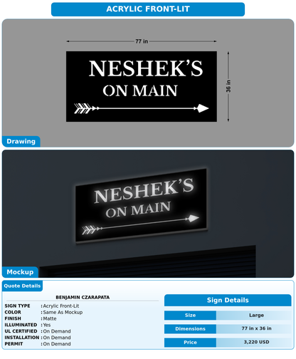 CUSTOM MOCKUP SIGN FOR Benjamin Czarapata