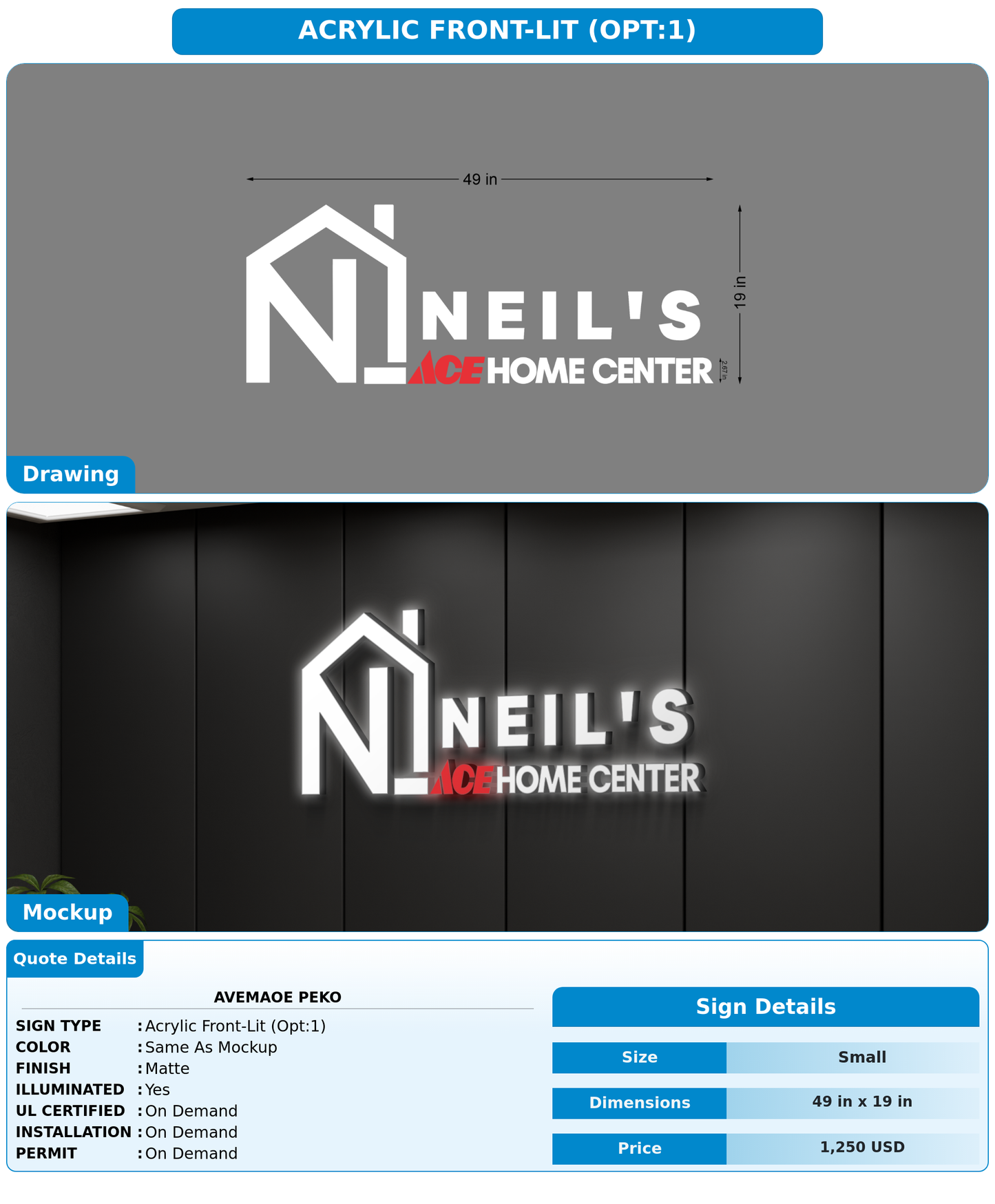 CUSTOM MOCKUP SIGN FOR Avemaoe Peko