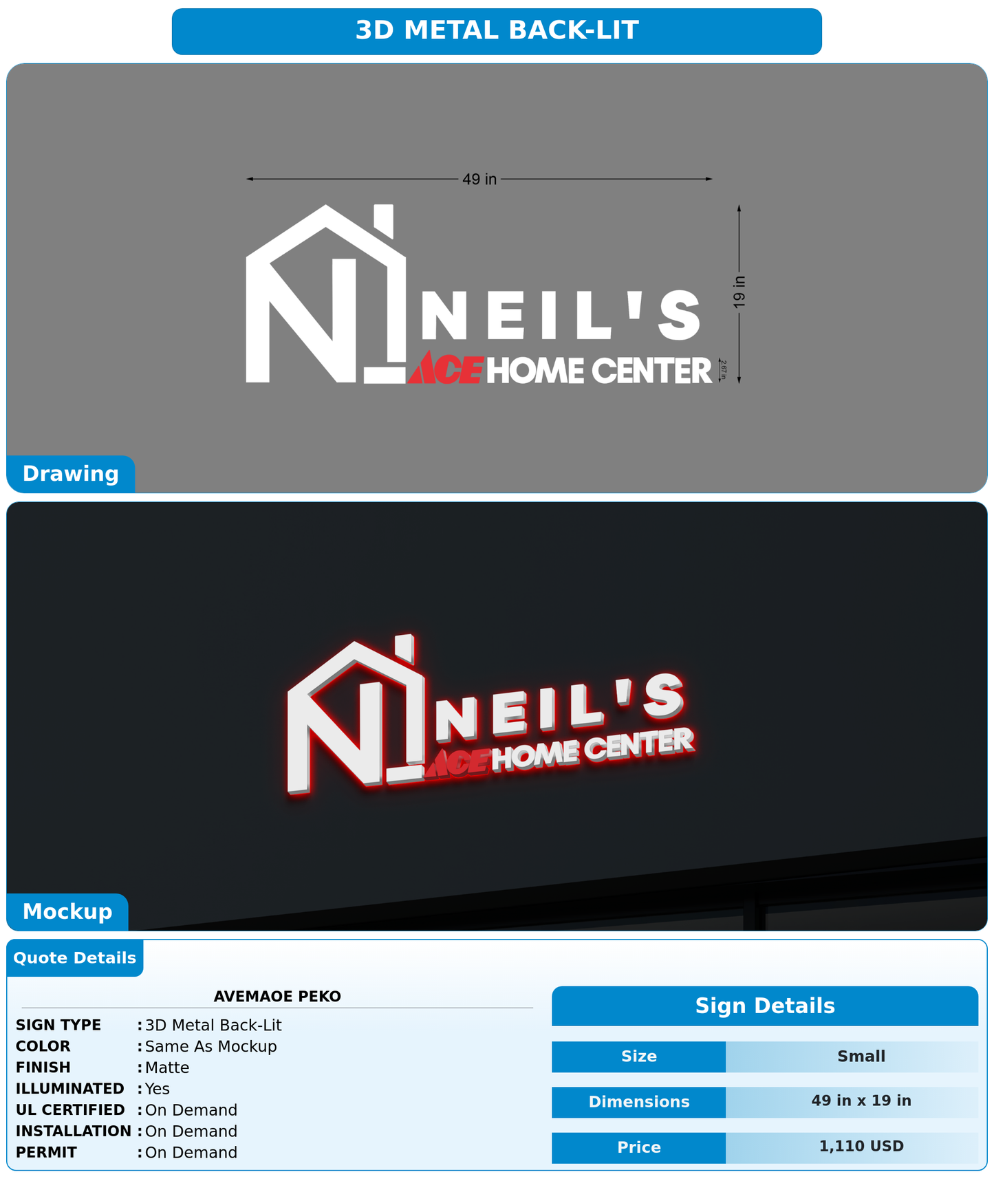 CUSTOM MOCKUP SIGN FOR Avemaoe Peko