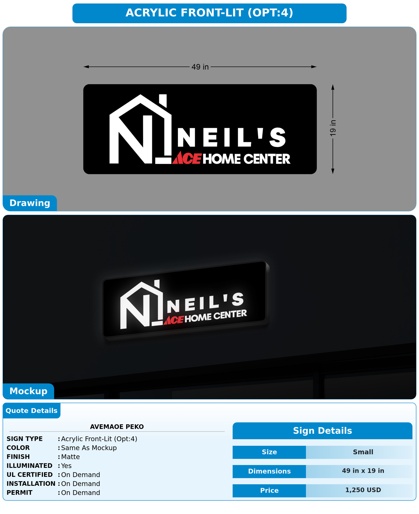 CUSTOM MOCKUP SIGN FOR Avemaoe Peko