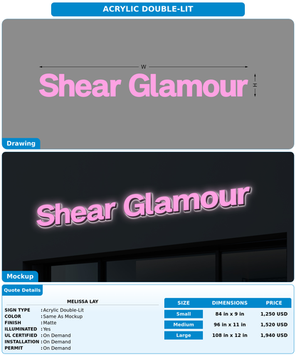 CUSTOM MOCKUP SIGN FOR Melissa Lay