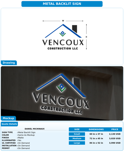 CUSTOM MOCKUP SIGN FOR Daniel Michinaux