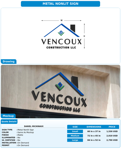 CUSTOM MOCKUP SIGN FOR Daniel Michinaux