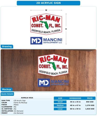 CUSTOM MOCKUP SIGN FOR Kamelia Vega