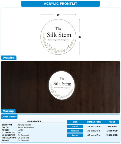 CUSTOM MOCKUP SIGN FOR John Brooks