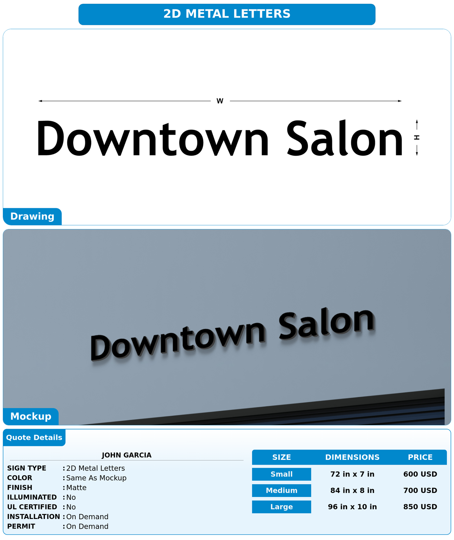 CUSTOM MOCKUP SIGN FOR John Garcia