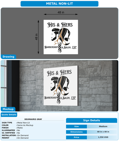 CUSTOM MOCKUP SIGN FOR Deumauris Gray