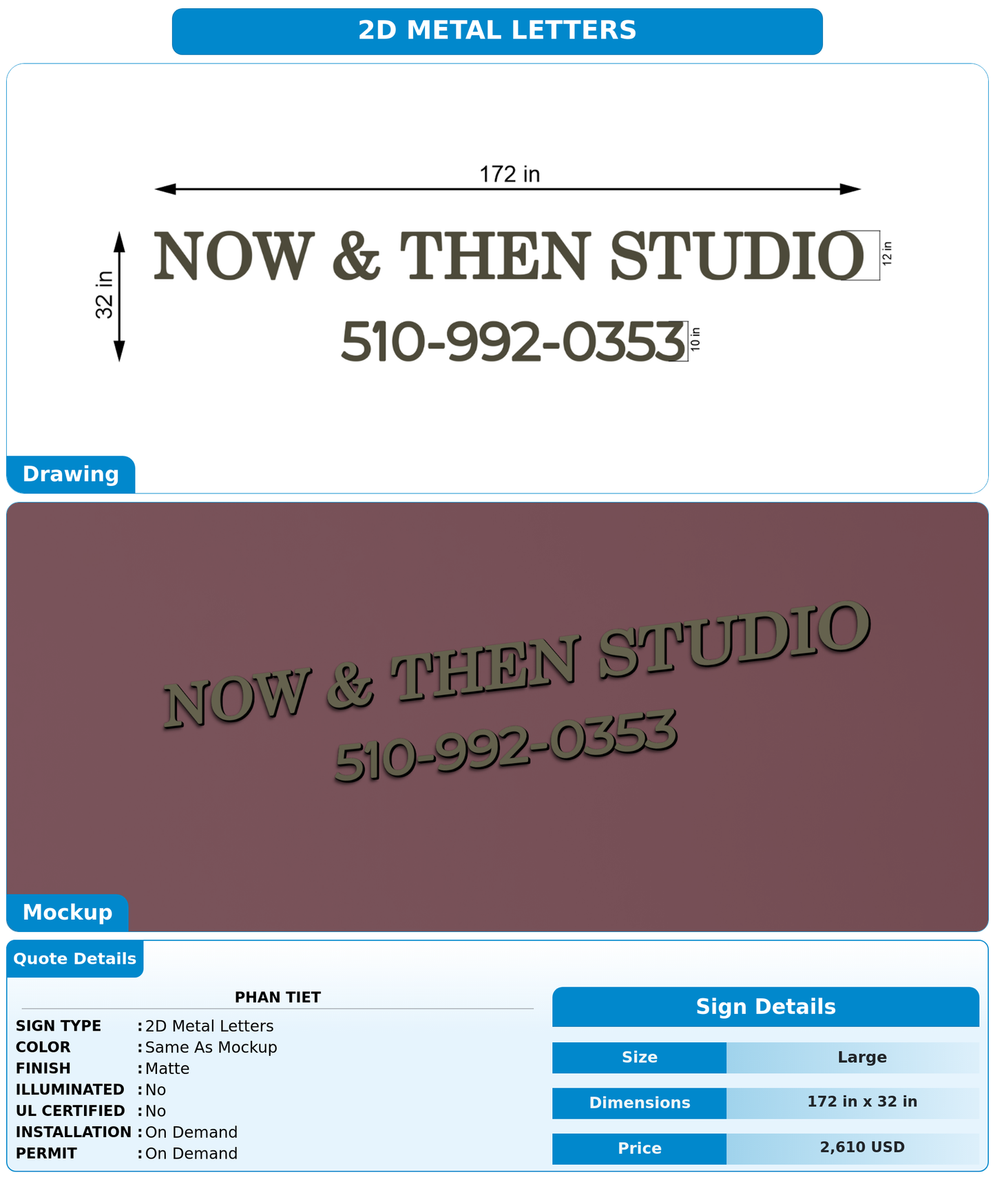 CUSTOM MOCKUP SIGN FOR Phan tiet