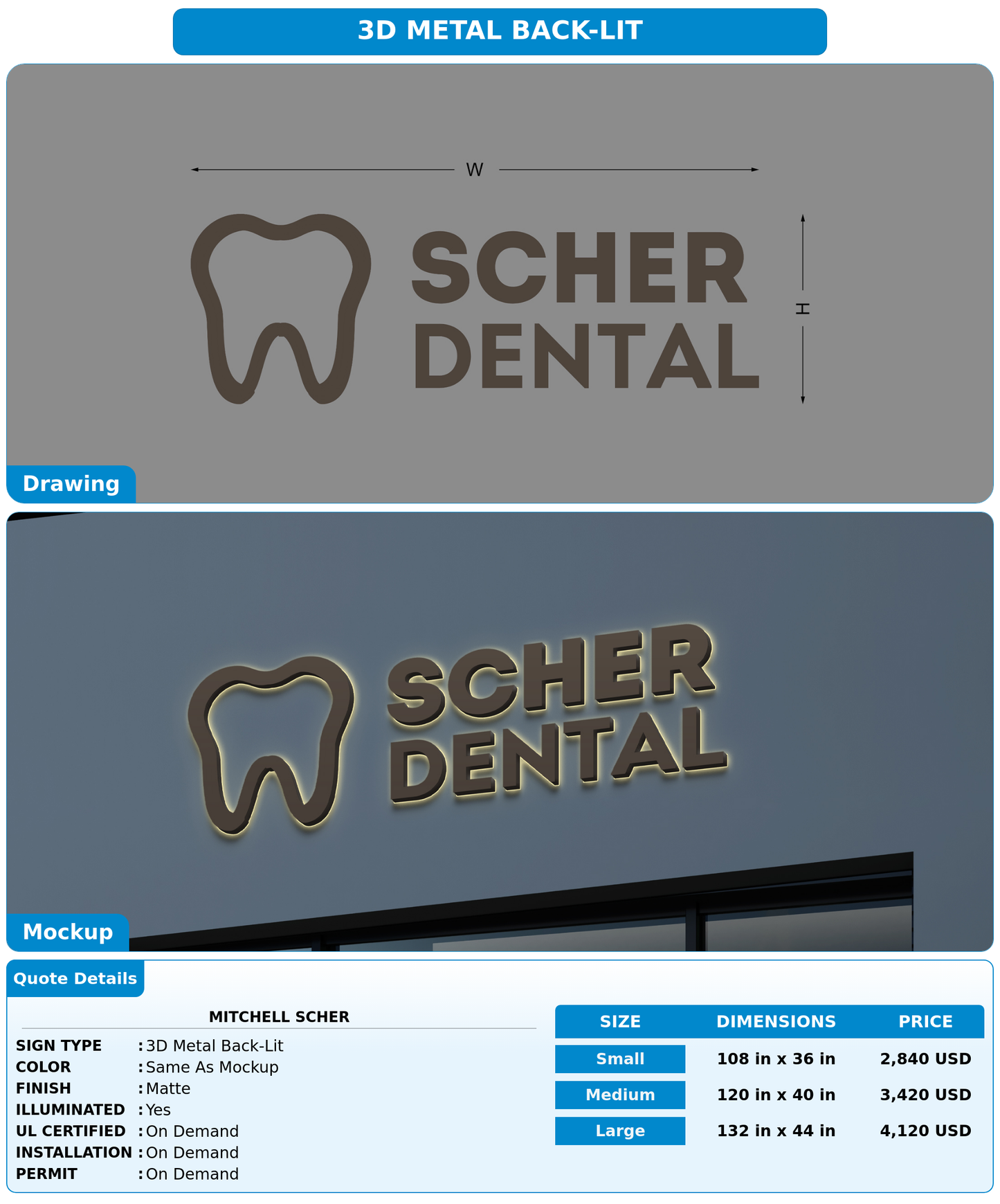 CUSTOM MOCKUP SIGN FOR Mitchell Scher
