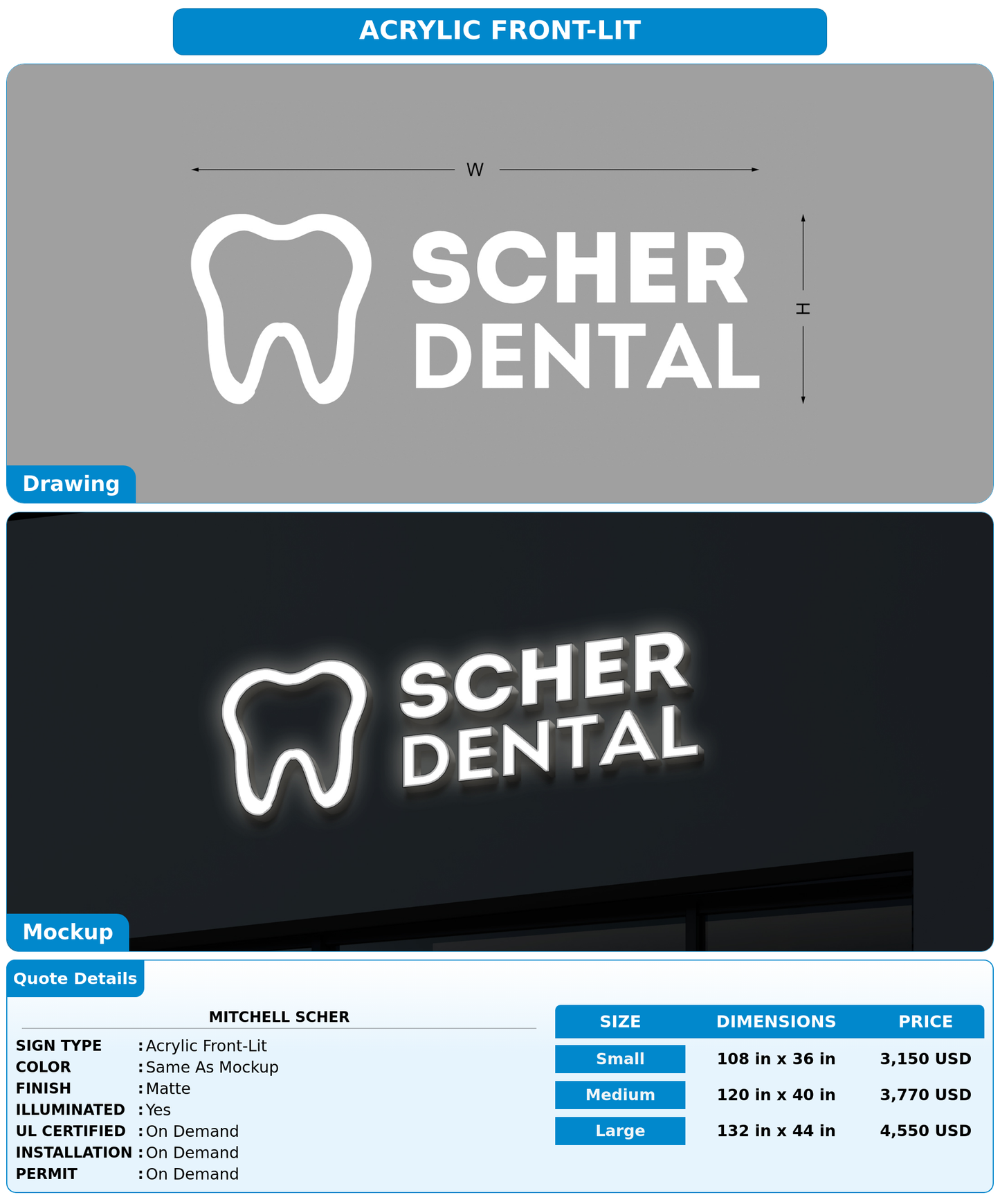 CUSTOM MOCKUP SIGN FOR Mitchell Scher