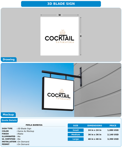 CUSTOM MOCKUP SIGN FOR Perla Barbosa