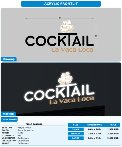 CUSTOM MOCKUP SIGN FOR Perla Barbosa