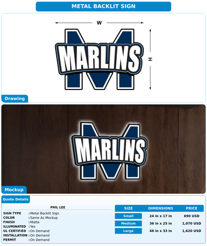 CUSTOM MOCKUP SIGN FOR Phil Lee