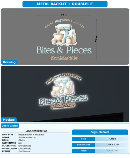 CUSTOM MOCKUP SIGN FOR Leila Vanderstelt