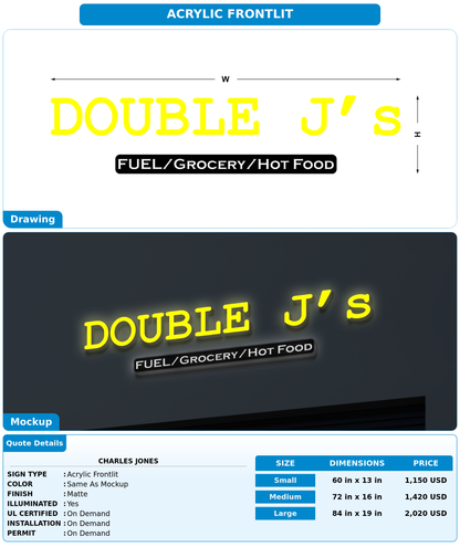 CUSTOM MOCKUP SIGN FOR Charles Jones