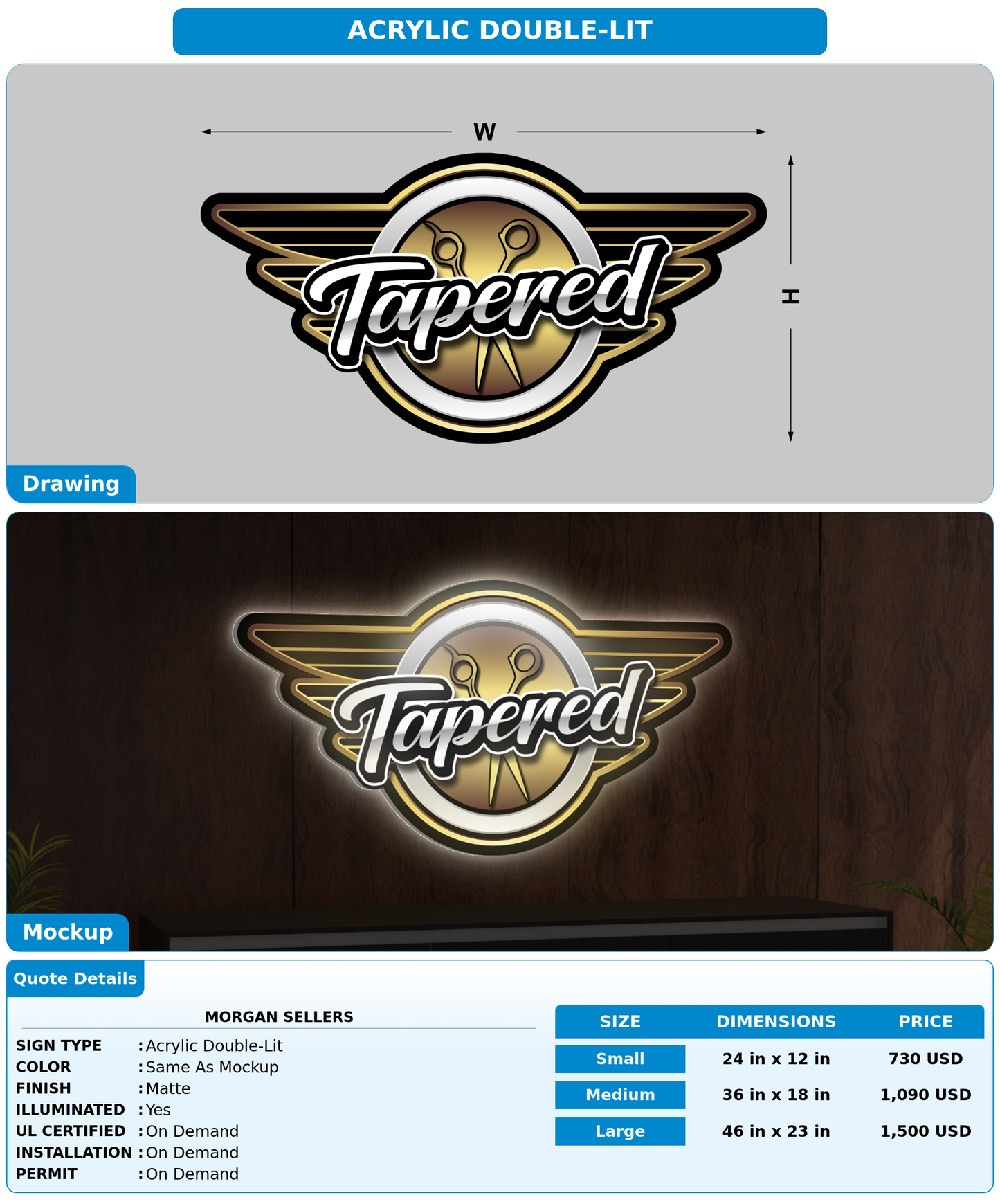 CUSTOM MOCKUP SIGN FOR Morgan Sellers