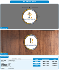 CUSTOM MOCKUP SIGN FOR Christine Royal