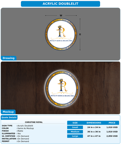 CUSTOM MOCKUP SIGN FOR Christine Royal