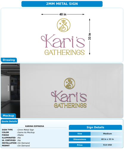 CUSTOM MOCKUP SIGN FOR Karina Espinosa
