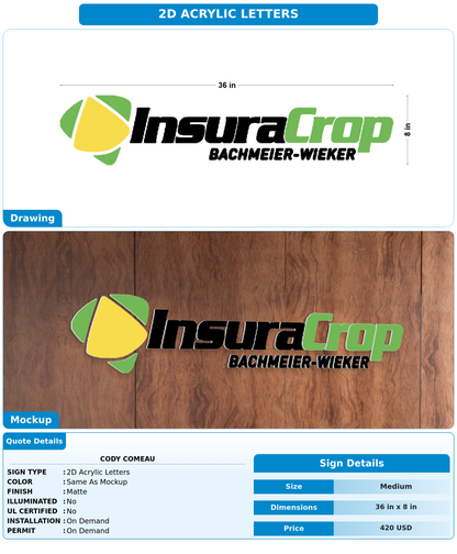 CUSTOM MOCKUP SIGN FOR Cody comeau