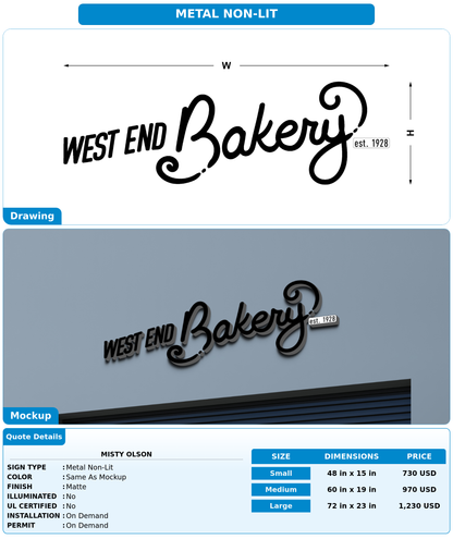 CUSTOM MOCKUP SIGN FOR Misty Olson